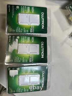 LOT OF 3 Lutron Maestro Fan Control and Light Dimmer White