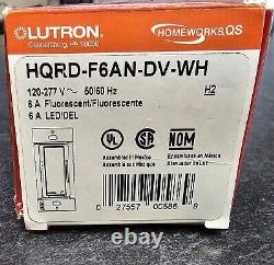 LUTRON HQRD-6AN-WH 6A Fluorescent/LED 120V HOMEWORKS QS Adaptive Phase Dimmer