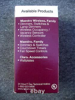 LUTRON Maestro Wireless Dimmer Switch MRF2-6CL-WH Multi-Location RF Dimmable NEW