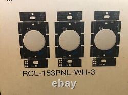 LUTRON RCL-153PNL-WH-3 LED DIMMER WHITE 3-PACK 12 Boxes Lot