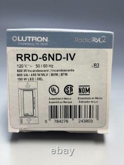 LUTRON Radio RA2 600W / 120V Dimmer RRD-6ND-IV Ivory