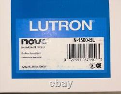 LUTRON Wall Dimmer N-1500-BL Switch Incandescent White (New IN BOX) NOVA