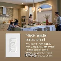 LUTRON Wireless Smart Lighting Start Kit with Pico Remote, 2-Dimmer Switches White