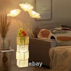 Led Floor Lamp Hand-Woven Floor Standing Accent Lamp Hotel Home Living Room USB