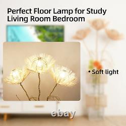 Led Floor Lamp Hand-Woven Floor Standing Accent Lamp Hotel Home Living Room USB