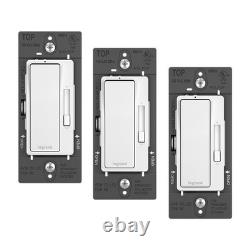 Legrand Pass & Seymour Radiant LED Dimmer Light Switch 3-Way, White 3-Pack
