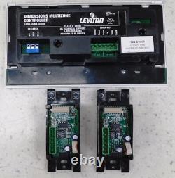 Leviton D4200 Dimesions Lighting Controller & Two D42P4-RLW Remote Stations