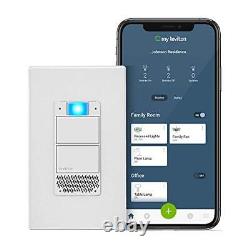 Leviton DWVAA-1BW Decora Smart Wi-Fi Voice Dimmer with Alexa Built-In No Hub