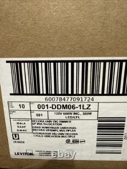 Leviton Decora Dimmer Switch DDM06-1LZ Box Of 10
