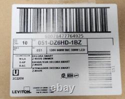 Leviton Decora Smart 600W Dimmer with Z-Wave Plus DZ6HD-1BZ (10 Pack)