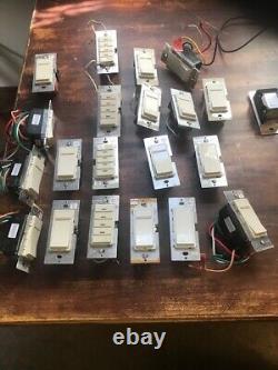 Leviton Light Switches. Used. Dimmers and Scene Controllers. 20 assorted