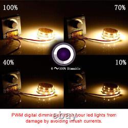 Light Strip 0-100% Stepless Dimmer Switch Brightness Dimming Controller DC12-24V