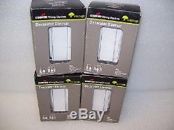 Light Switch 4 Cooper Decorator Dimmer White Ivory With Preset Df8ap-w New Lot