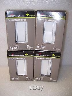 Light Switch 4 Cooper Decorator Dimmer White Ivory With Preset Df8ap-w New Lot