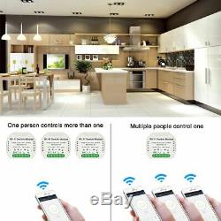 Light Switch Wireless Remote Control White Wifi Smart Dimmer Module 90-250V 150W
