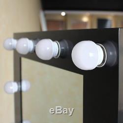 Lighted Vanity Mirror Beauty Tabletop Dimmer Switch Hollywood Elegant Black NEW