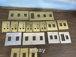 Lot (1) Lutron Faceplates Gold/Bronze Silver Color Dimmer