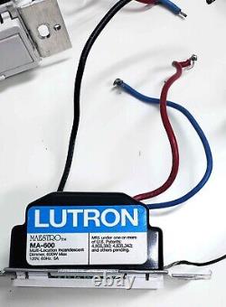 Lot 29 Lutron Maestro 600W Digital Fade Dimmer White Decora MA-600 and MA-R