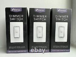 Lot Of 3 iDevices IDEV0009 120VAC Wi-Fi Enabled Smart Dimmer Switch White