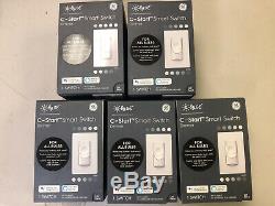 Lot Of 5 C-Start Smart Switch Dimmer by GE for all Bulbs Works With Alexa Google