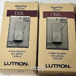 Lot Of 6 Lutron Diva Single Pole 600W White 3 Way Switch Slide Dimmer