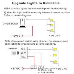 Lot of 20, 12V Dimmer Switch, RV Light Dimmer High Side PWM Dimming Switch