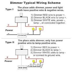 Lot of 20, 12V Dimmer Switch, RV Light Dimmer High Side PWM Dimming Switch