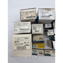 Lot of 25 Leviton Electrical Decora Rocker Toggle Switches Receptacles Dimmers