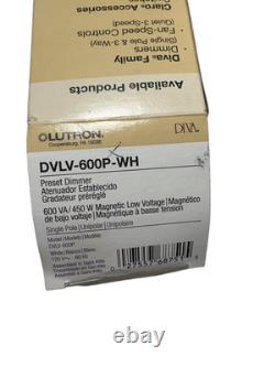 Lot of 3 Lutron Diva DVLV-600P-WH Magnetic Low Voltage Dimmer Switch