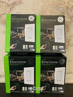 Lot of 4 GE 14294 Z-Wave Plus In-Wall Smart Dimmer Rocker Light Switch ZW3005