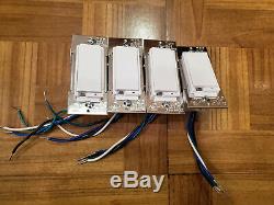 Lot of 4 Linear WD500Z-1 Z-Wave In-Wall Light Dimmer Switch White TESTED
