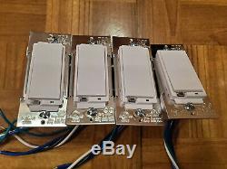 Lot of 4 Linear WD500Z-1 Z-Wave In-Wall Light Dimmer Switch White TESTED