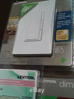 Lutron 3 Way Dimmer Switch & Single pole, Lot of 11 Leviton Fan/Light USB 4 Port