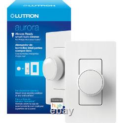 Lutron Aurora White Smart Dimmer/Paddle Switch 1 pk