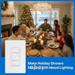 Lutron Caseta 3 Way Smart Dimmer Light Switch Kit, Includes 1 Pack, White