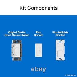 Lutron Caseta 3 Way Smart Dimmer Light Switch Kit, Includes 1 Pack, White