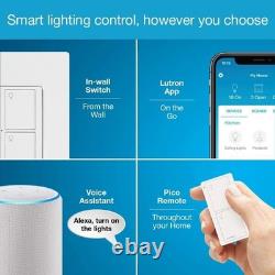Lutron Caseta 3-Way Smart Switch Kit Switch, Wireless Remote No Size, White