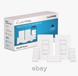 Lutron Caseta Deluxe Smart Dimmer Starter Kit 2 Smart Dimmers, Hub & MoreFull