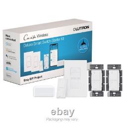Lutron Caseta Deluxe Smart Switch Kit with Smart Bridge New