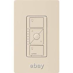 Lutron Caséta Smart Dimmer Switch for ELV+ Bulbs 250W LED PD-5NE-LA Light Almond