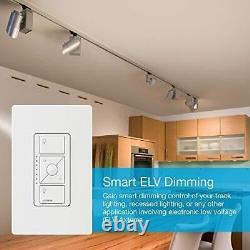 Lutron Caséta Smart Dimmer Switch for ELV+ Bulbs, 250W LED, PD-5NE-WH, White