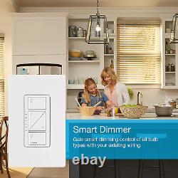 Lutron Caseta Smart Lighting Dimmer Switch for Wall and Ceiling Lights PD-6WCL