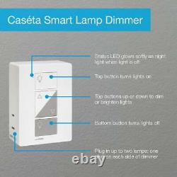 Lutron Caseta Smart Lighting Lamp Dimmer (2 Count) Starter Kit with Pedestals