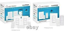 Lutron Caseta Smart Start Kit, Dimmer Switch (2 Count) With Smart Bridge And