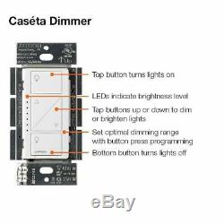 Lutron Caseta Smart Start Kit, Dimmer Switch (2 Count) with Smart Bridge Light