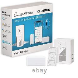 Lutron Caseta Smart Start Kit for Lamps, Plug-In Lamp Dimmer with Smart Bridg