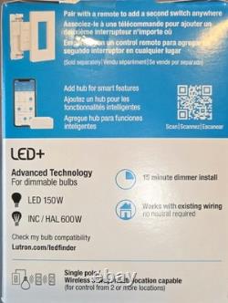 Lutron Caseta Wireless In-Wall Dimmer PD-6WCL-WH White Decorator CFL/LED/Inc/Hal