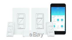 Lutron Caseta Wireless Smart Lighting 2 Dimmer Switch Starter Kit, P-BDG-PKG
