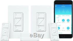 Lutron Caseta Wireless Smart Lighting Dimmer Switch (2 count) Starter Kit, P-BD