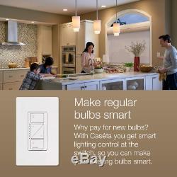 Lutron Caseta Wireless Smart Lighting Dimmer Switch (2 count) Starter Kit, P-BDG